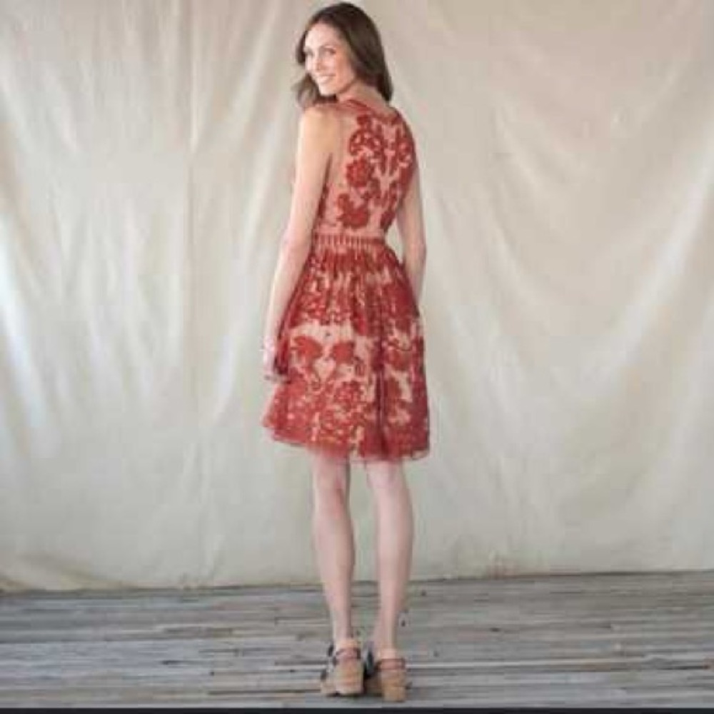 Sundance Love at First Sight Thule Embroidered Lace Overlay Sleeveless Dress - Picture 2 of 12